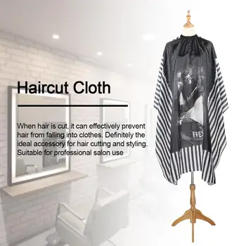 

Salon Haircut Cloth Stripe Simple Printing Antistatic Barber Cloth Professional Cutting Hair Waterproof Cloth Salon Barber