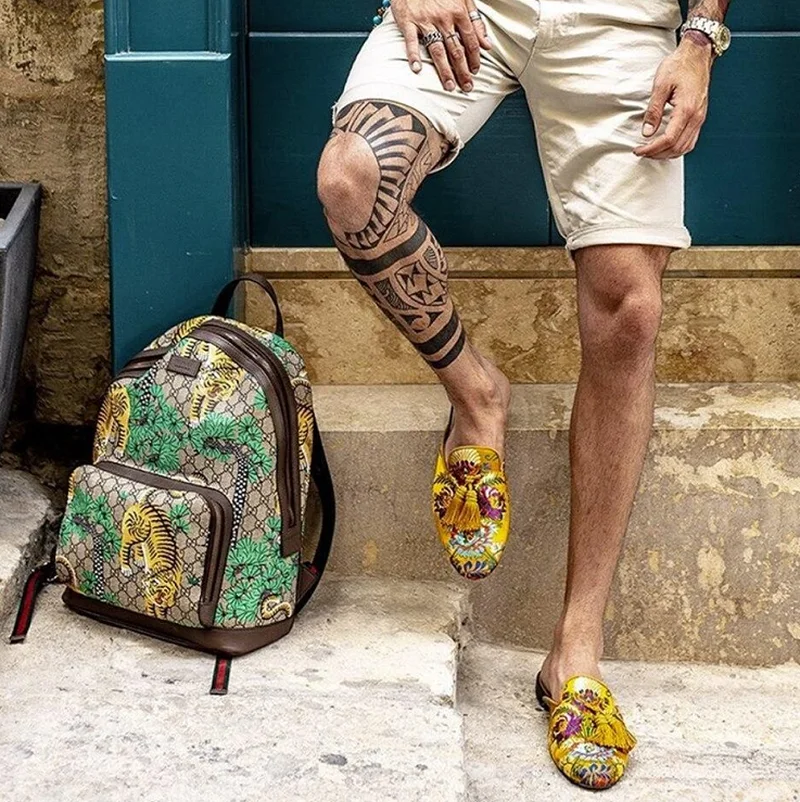 

Men pu Leather Shoes Casual Shoes Dress Shoes Brogue Shoes Spring Vintage Classic Male Casual summer slippers men F522