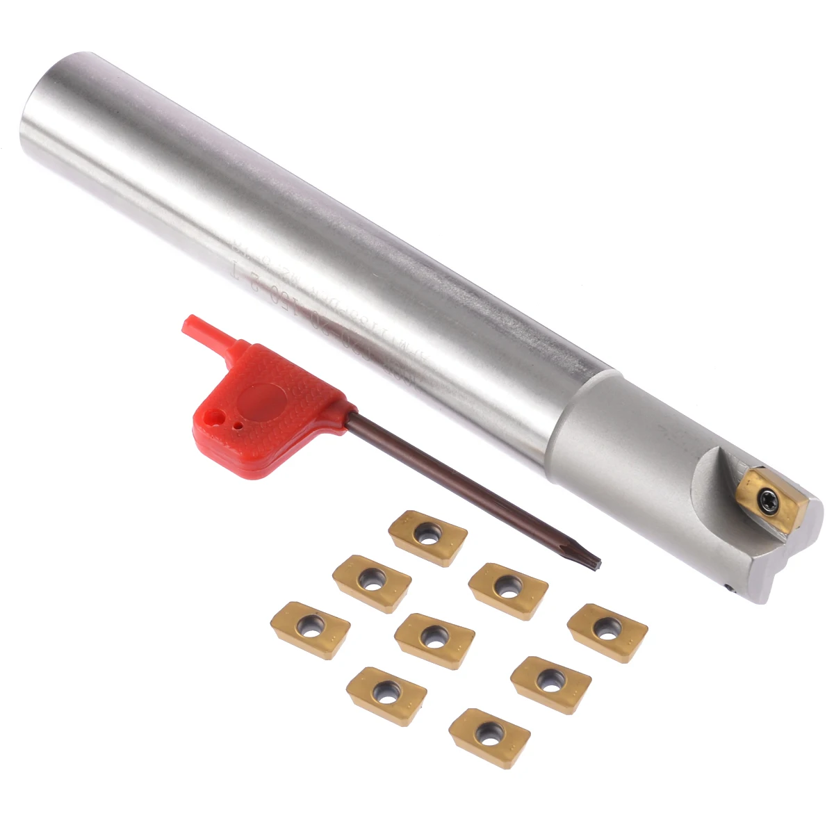 

10pcs APMT1135PDERDP Inserts Golden Blades + 1pc BAP 300R C20-20-150 Indexable Milling Cutter + 1pc T8 Wrench for Manufacturing