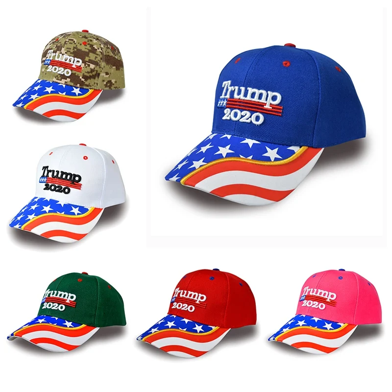 

Baseball Cap Embroidered Breathable Sunshade Portable Cotton Sun Hat Outdoor Tennis Cap American President Election Accessories