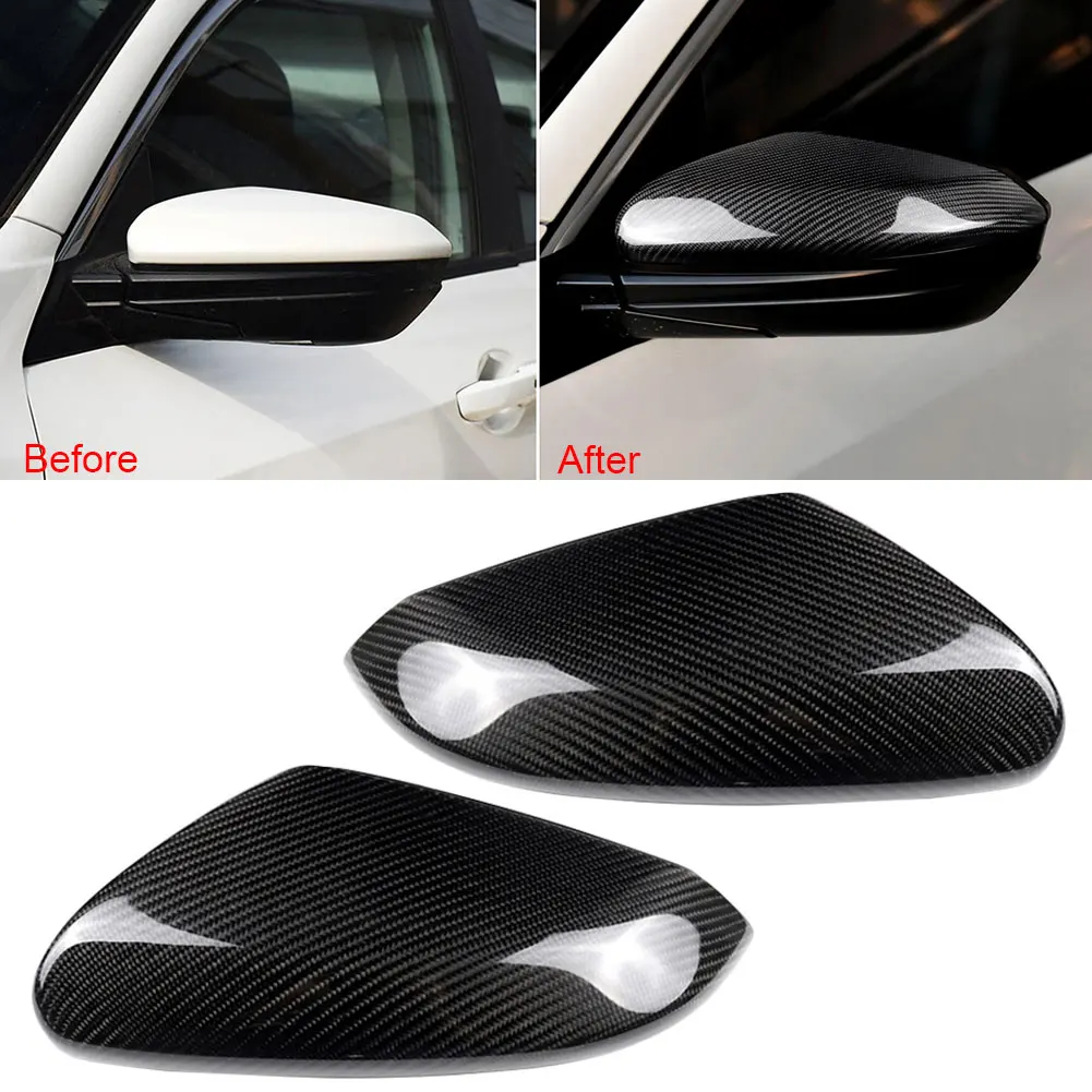 

2pcs Side Protective Left Right Carbon Fiber Durable Replacement Cap UV Proof Rearview Mirror Cover Car Accessories For Civic