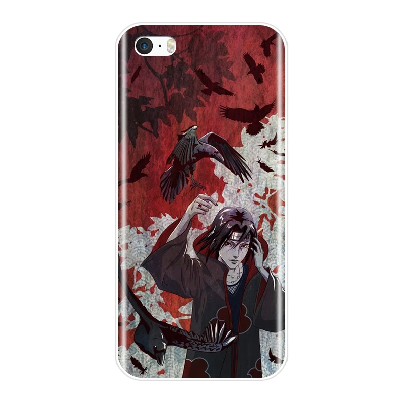 Наруто Итачи Учиха японский мультфильм крутая задняя крышка для iPhone 5 S 5C 5S SE