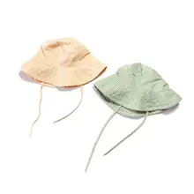 LDSLYJR новая одноцветная клетчатая Панама для рыбака шляпа уличная дорожная шляпа солнцезащитная Кепка Детские шапки для мальчиков и девочек 07