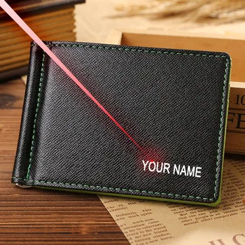 

Free Engraving Name Short Men's Wallets With PU Leather Casual Man Dollar Bill Wallet ID Card Holder Purse