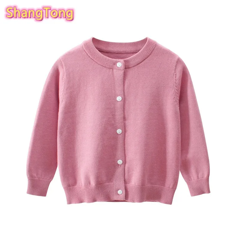 ShangTong/осенне-зимний детский хлопковый свитер; топы; одежда для детей; вязаный кардиган для мальчиков и девочек; Детский свитер; весенняя одежда; костюмы