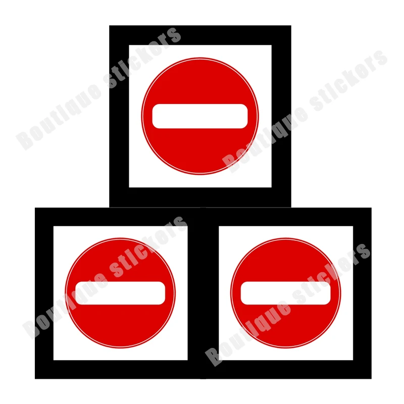

3X No Entry Signs, Signs, Stickers, Warning Stickers, Warning Decals, Practical Hot-selling High-quality Waterproof Reminders