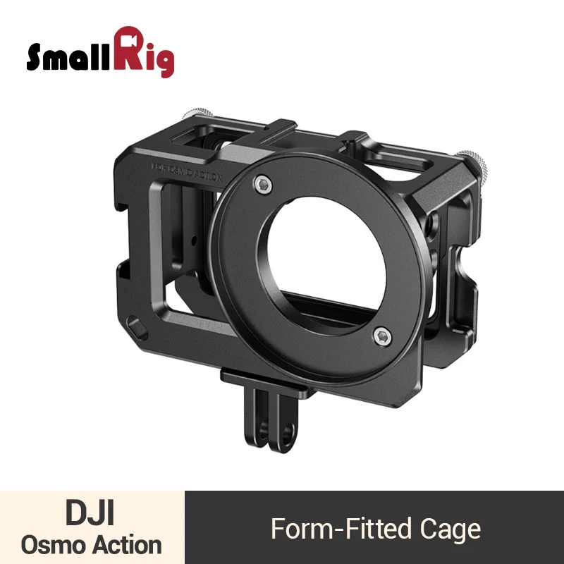 

SmallRig Cage for DJI Osmo Action Camera Cage With Two Cold Shoe Mounts (Compatible with Microphone Adapter ) -2475