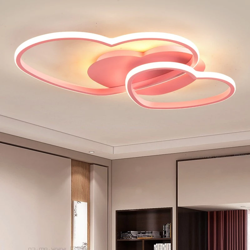 

Main Bedroom Lamp Simplicity Modern Cozy Romantic Love Shape Originality Ins Girl Style Children Room Led Absorb Top Light