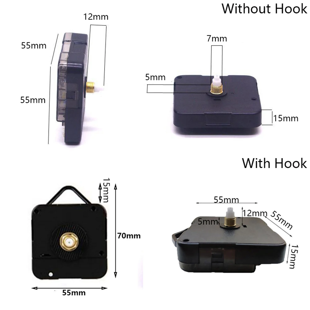 Clock Mechanism Quartz Clock Mechanism Clock Parts 1 SET Silence Essential Movement Mechanism Hour/Minute/Second Bell Accessories Quartz Clock Parts Home Decor Replacement Tool