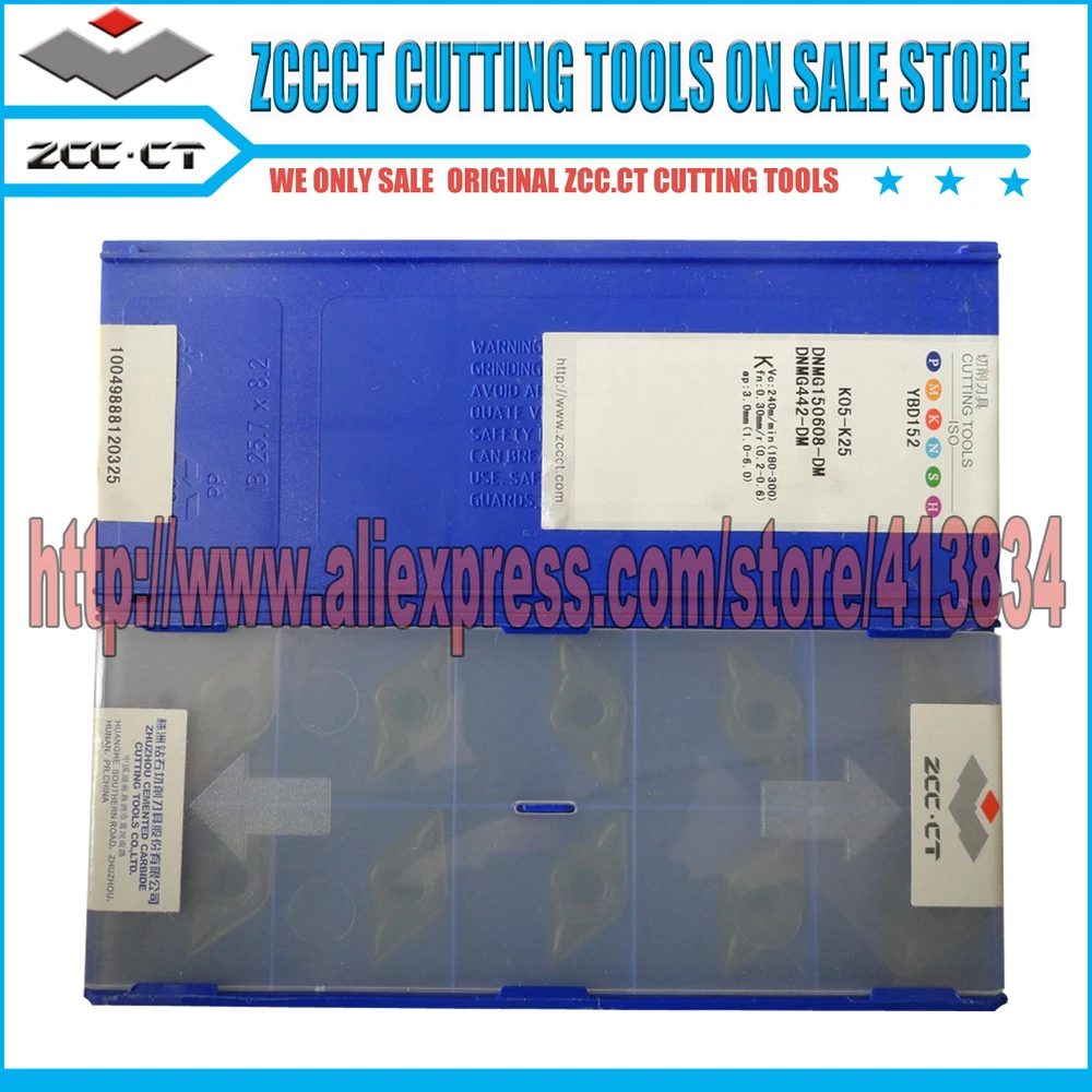 10 шт. ZCC.CT tools DNMG150608-DM YBC252 карбидные вставки DNMG 150608 DM для средней резки стали Φ |