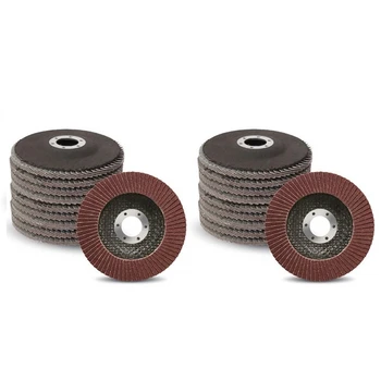

20 Pcs 4-1/2-Inch Flap Discs for Removing Rust and Paint 60 80 Grit Assorted Sanding Grinding Wheels, Type 27