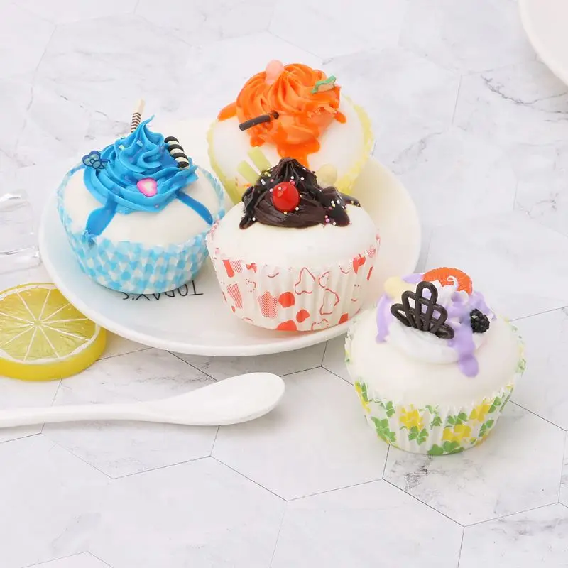 Realistic Artificial Cake Cupcake Model Cup Display Photography Props Home Decoration