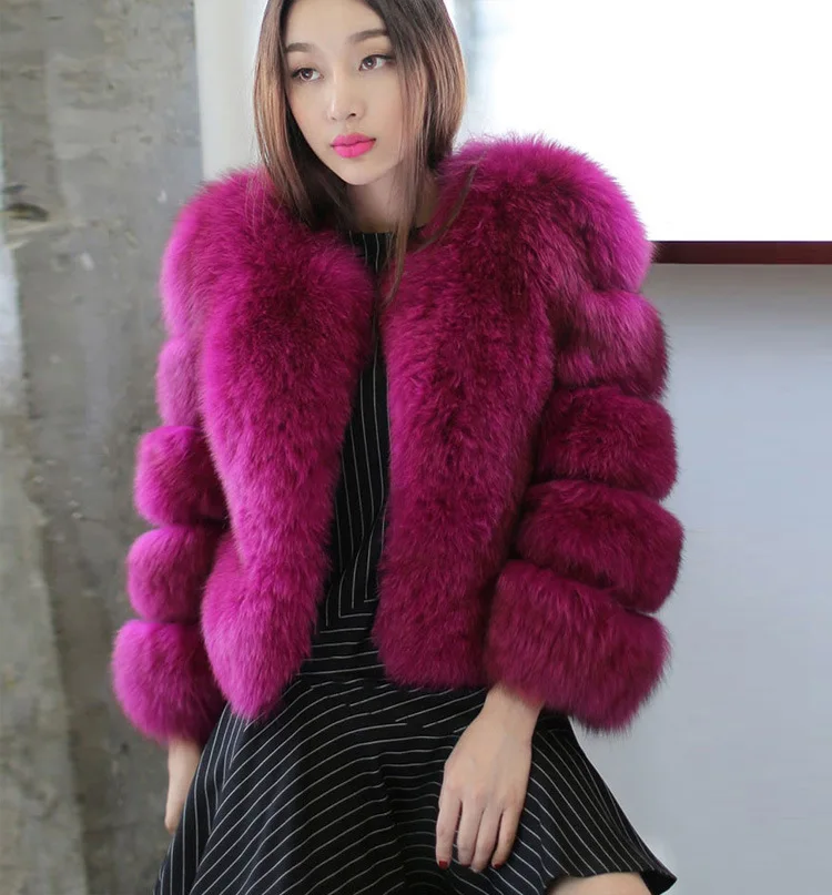 

2018 Winter New Style Korean-style Haining Fox Fur Clothing WOMEN'S Coat Overcoat Short