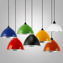 Luces colgantes modernas lámpara colgante nórdica lámpara Industrial de aluminio colorido comedor lámpara de cocina suspendida Vintage