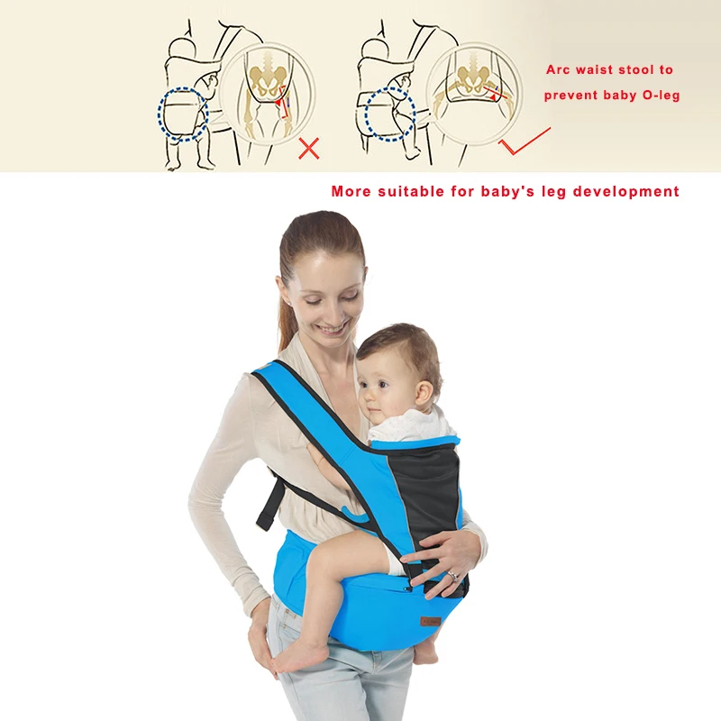 Ergonomic Baby Carrier Infant Baby Hipseat Carrier Front Facing Ergonomic Kangaroo Baby Wrap Sling for Baby Travel Baby stool