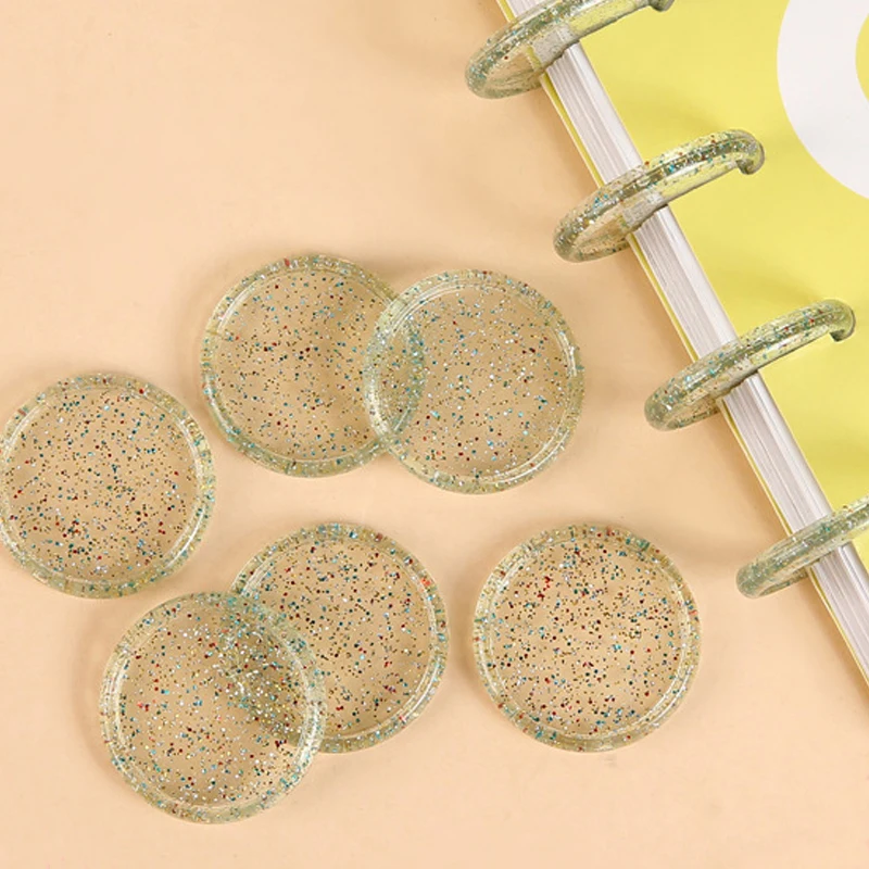 

50PCS Notebook Mushroom Hole Plastic Loose-leaf Discs 35MM Plastic Binding Ring Notebook Binding Discs Supplies Accessorie