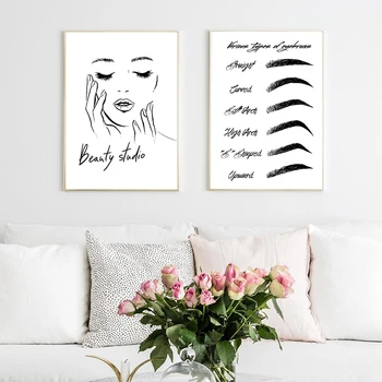 Billig Wimpern Print Make-Up Wand Kunst Dekor Kosmetikerin Geschenk Lash Bündel Fashion Kunst Poster Leinwand Malerei Schönheit Salon Dekoration