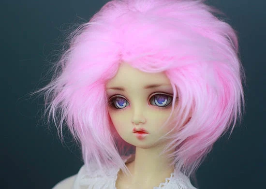 

M0313 детская игрушка ручной работы 1/6 1/3 1/4 кукла дяди парик BJD/SD кукла реквизит аксессуары утолщенные волосы розового цвета 1 шт.