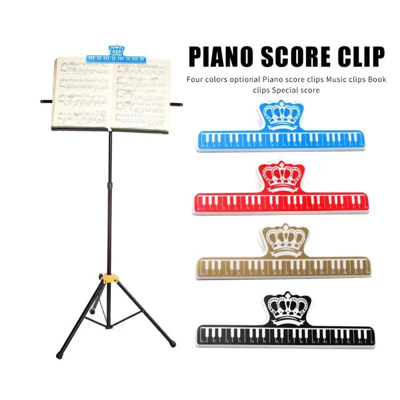 Hot Sale Music Score Clamp Wear-resistant Musical Instrument Violin Piano Player Clamps ABS Book Holder Clips |