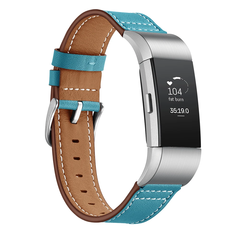 Для FitBit Charge 2 кожаный ремешок браслет с регулируемой длиной дышащая натуральная кожа быстросъемный сменный ремешок для часов