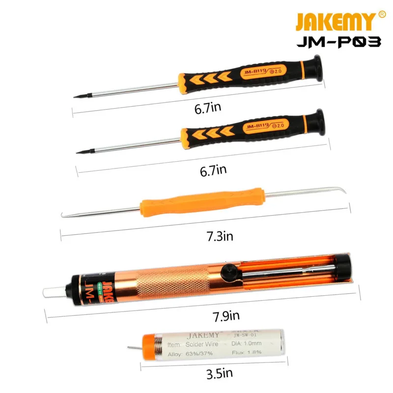 JAKEMY JM-P03 P04 Primary Finely Processed Portable DIY Repair Welding Tool Set soldering iron kit for mobile phone computer