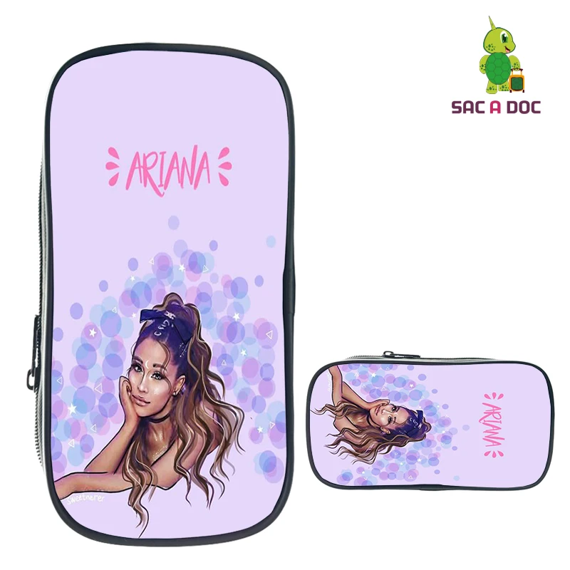 Ariana Grande чехол для макияжа дорожные сумки-органайзеры для косметики и чехол s Женская милая сумочка-косметичка для макияжа канцелярская сумка для хранения - Цвет: 111-ff-1204-1