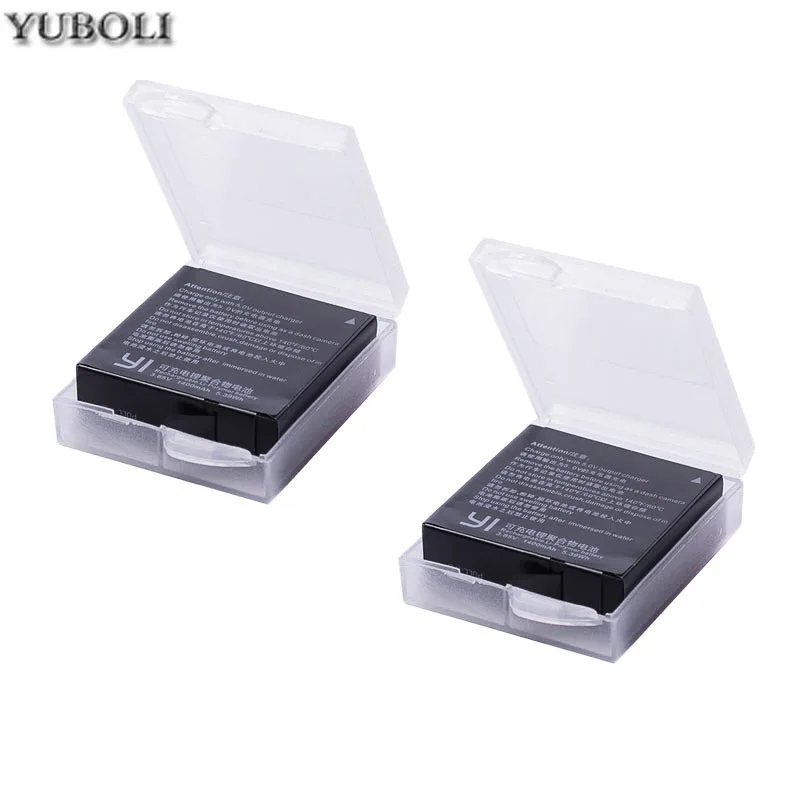 2battery 1400 мАч аккумулятор для спортивной экшн-камеры Xiaomi YI lite/YI 2/4 Kplus 4k+ AZ16-1 360 Очки виртуальной реальности VR Батарея+ USB Dual Зарядное устройство для спортивной камеры Xiao yi 4k экшн Камера - Цвет: 2battery