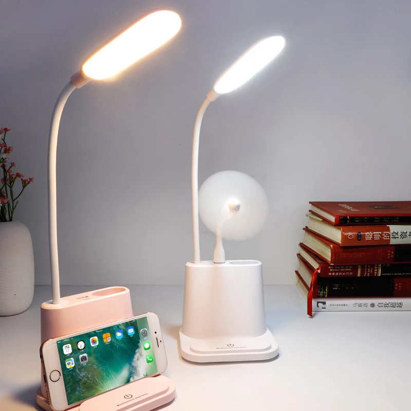 

USB Rechargeable LED Night Light Touch Stepless Dimming Table Desk Lamp Children Kids Reading Study Bedside Bedroom Living Room