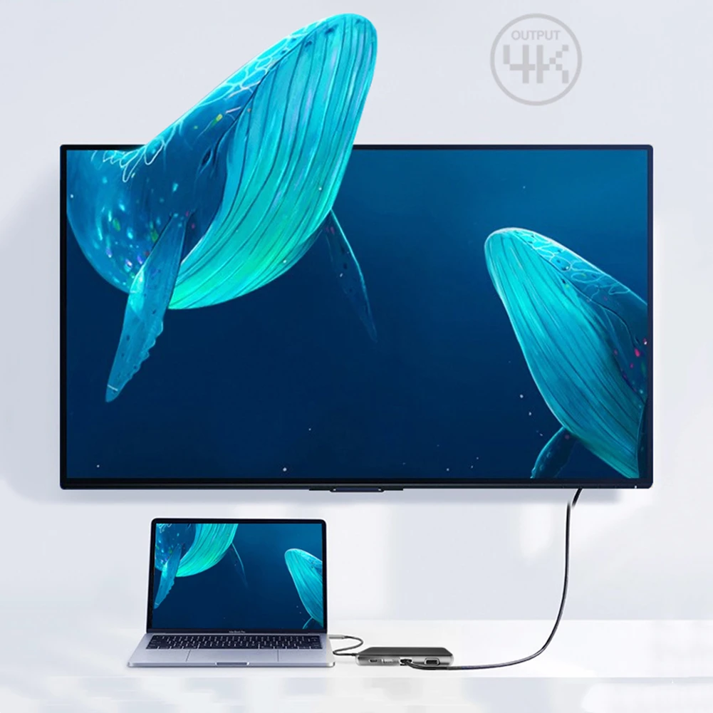 USB-C концентратор type C концентратор VGA USB 3,0 Thunderbolt 3 HDMI 3,5 мм аудио RJ45 адаптер для MacBook Pro samsung Galaxy S9 USB C концентратор