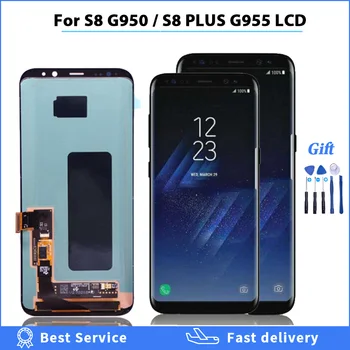 

ORIGINAL SUPER AMOLED LCD Display for SAMSUNG Galaxy S8 G950 G950F S8 Plus G955 G955F Touch Screen Digitizer assembly + tools