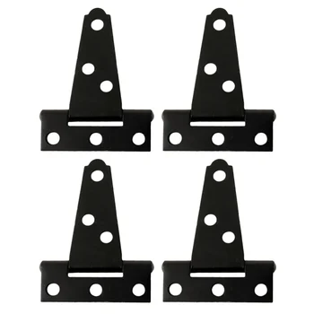 

4PCS Sturdy T Shape Hinge Multi-purpose Triangle Hinges Hardware Accessory Zinc Coating T-shaped Hinge Slotted Bearing Door Hing