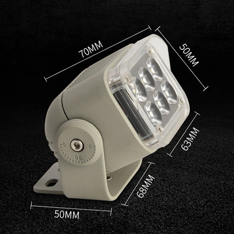 LED Machine Tool Work Light 24V 110V 220V Spotlight IP67 Waterproof Adjustment Base Garage Auto Repair CNC Laser Cutting Lathe