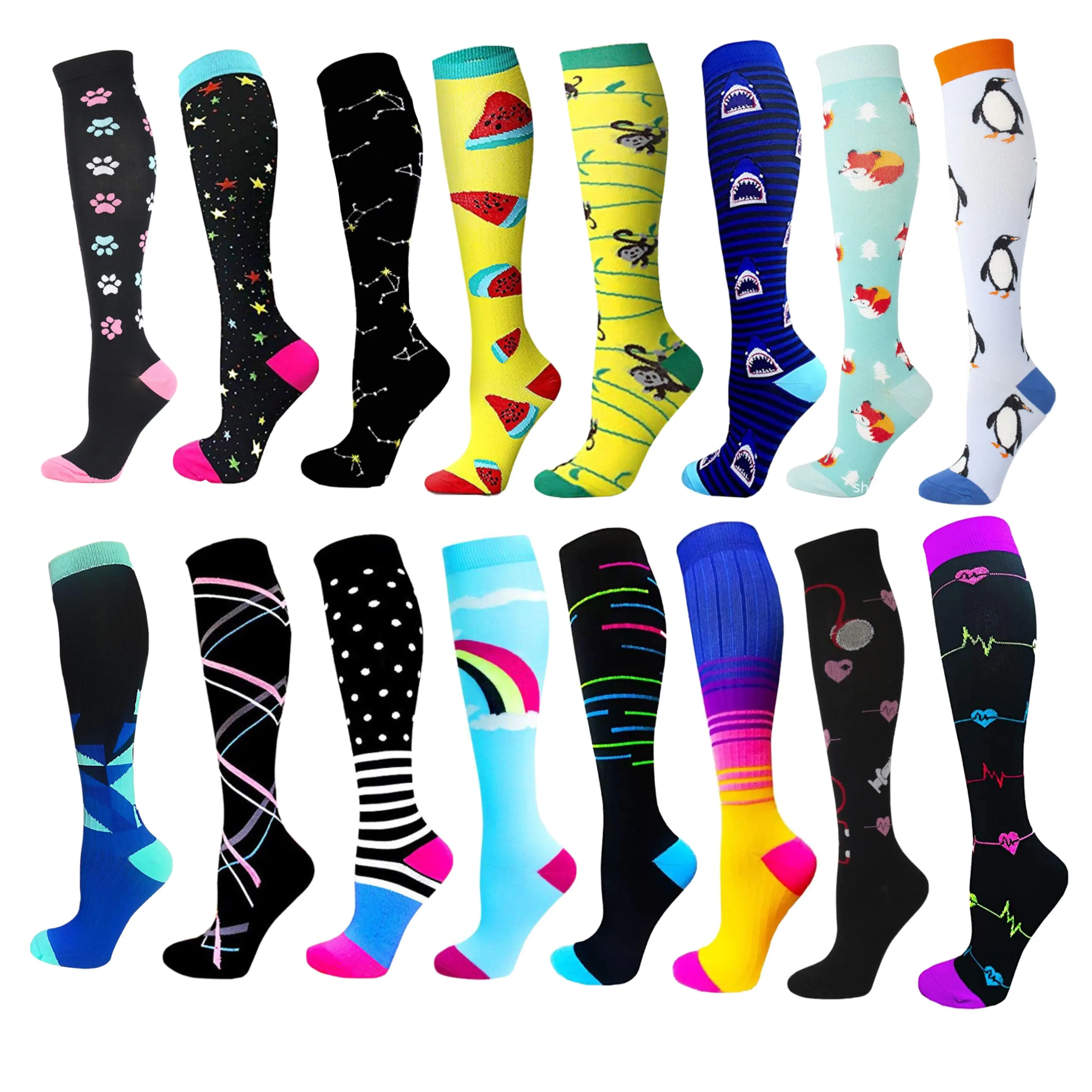 Compression Socks For Varicose Veins 16 Pairs Animal Socks Unisex