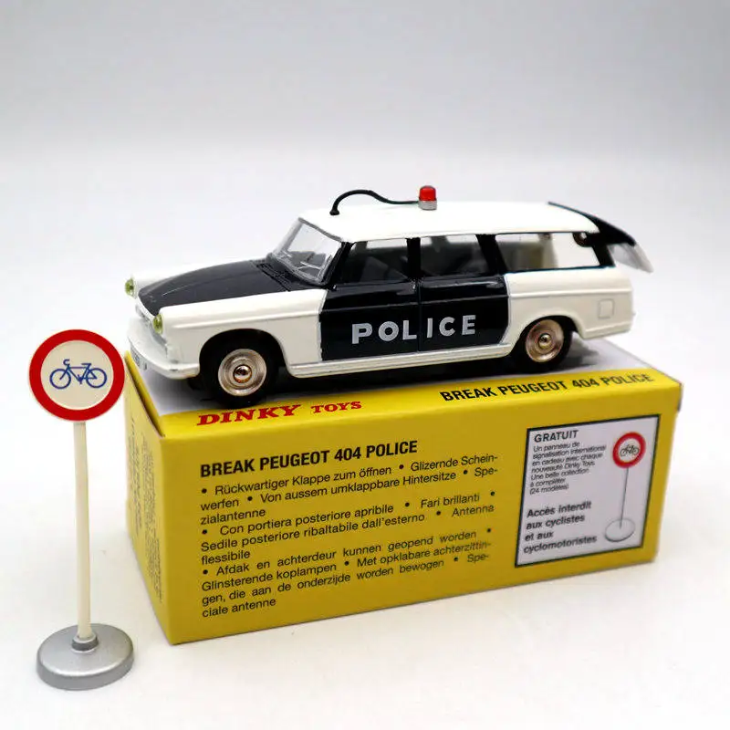 Atlas 1:43 Dinky игрушки 1429 BREAK PEUGEOT 404 полиция миниатюры литые модели Коллекция