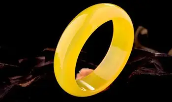 

2020 Fine Jewelry Chinese 100% Natural Yellow JADE Jadeite Bead Beads Bangle Bracelet Free Shipping