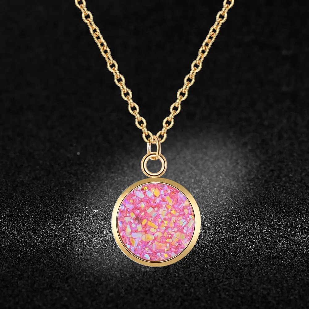 AAAAA качество из нержавеющей стали сверкающий полимерный Шарм для ожерелья для женщин модное Очаровательное ожерелье Специальный подарок - Metal Color: JN150-4