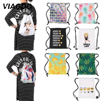 

Backpacks Printing Bags Free Shipping Drawstring Printing Ladies Fashion Teenages Beach Casual