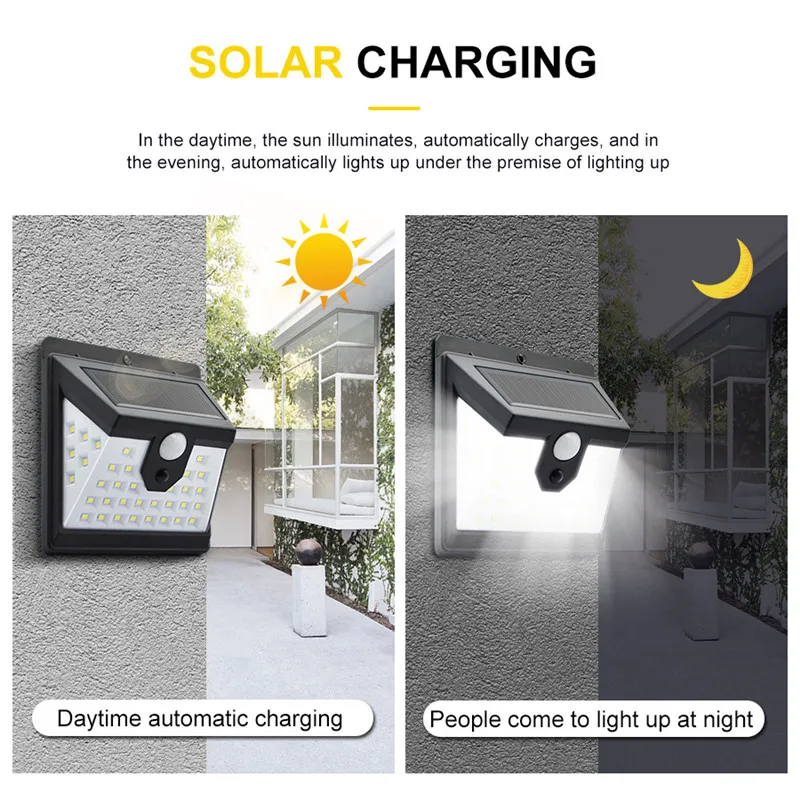 Waterproof Outdoor Solar LED Motion Sensor Light for Gardens and Courtyards
