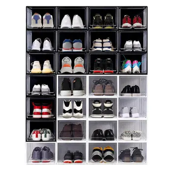 

Big Size Shoe Box Shoe Storage Organizers Stackable Clear Shoe Storage Box Rack Clear Drawer BV789