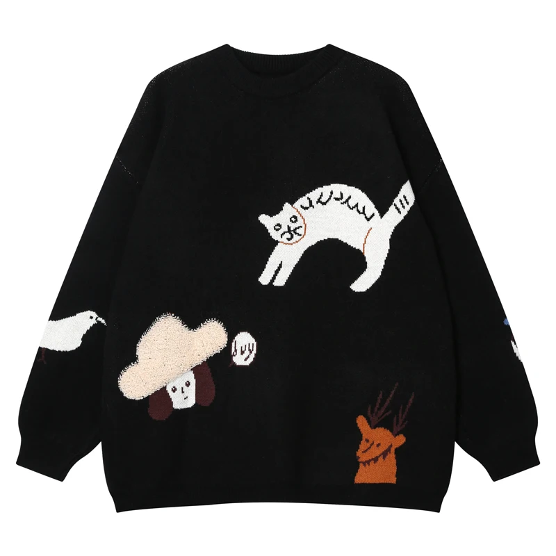 Spring New Pretty Women Pullover Sweater O-neck Long Sleeve Ladies Winter Knitted Jumpers Top Loose Sweaters | Женская одежда