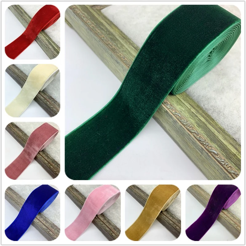 3yards/Lot 38mm Velvet Ribbon For Handmade Gift Bouquet Wrapping ...