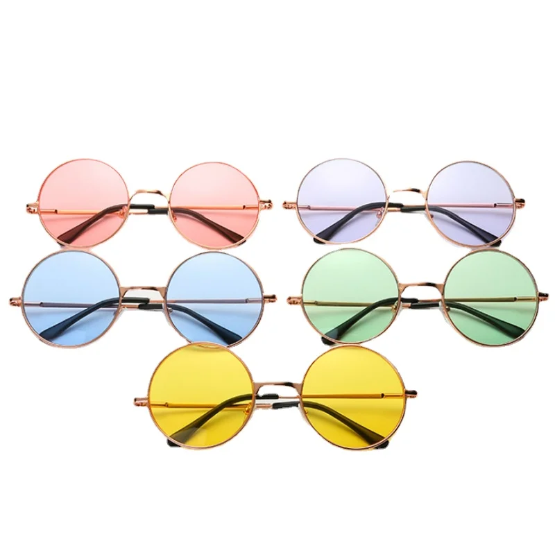 Модные разноцветные Круглые Солнцезащитные очки в стиле ретро солнцезащитные