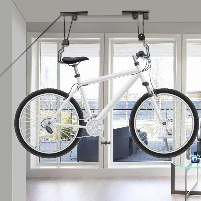 JayCreer 20/50KGS Load Indoor Kayak & Canoe Ceiling Storage Hoist Heavy Duty Garage Hanging Lift Pulley Rack Cradle Set