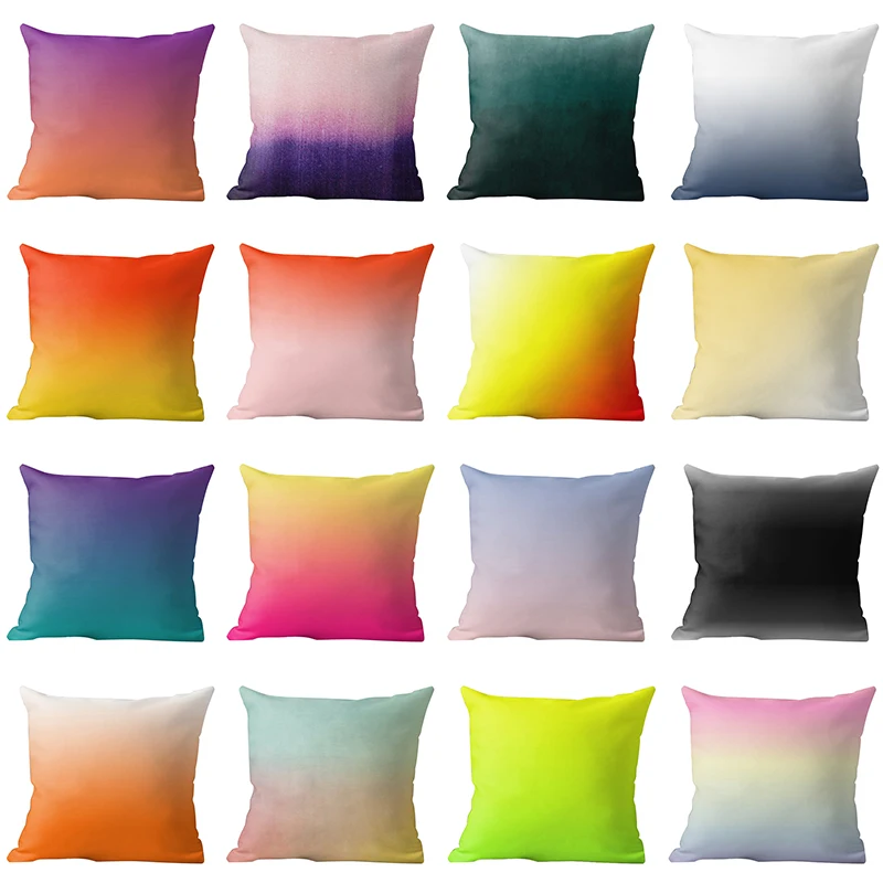 

Gradient Throw Pillows Velvet Cushion Cover For Living Room Sofa 45*45 Cushions Home Nordic Decorative Housse De Coussin Gift