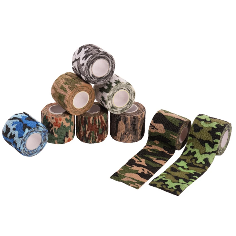 1 Roll 5*450cm Disposable Self-adhesive Flex Elastic Colorful Bandage Tattoo Handle Grip Tube Wrap Elbow Stick Medical Tape athletic bandage tattoo grip cover