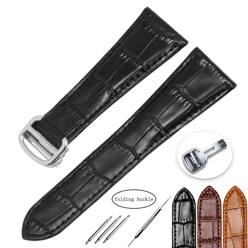 Ремешок из натуральной кожи для замены циферблата Картье Solo Sereis мужские