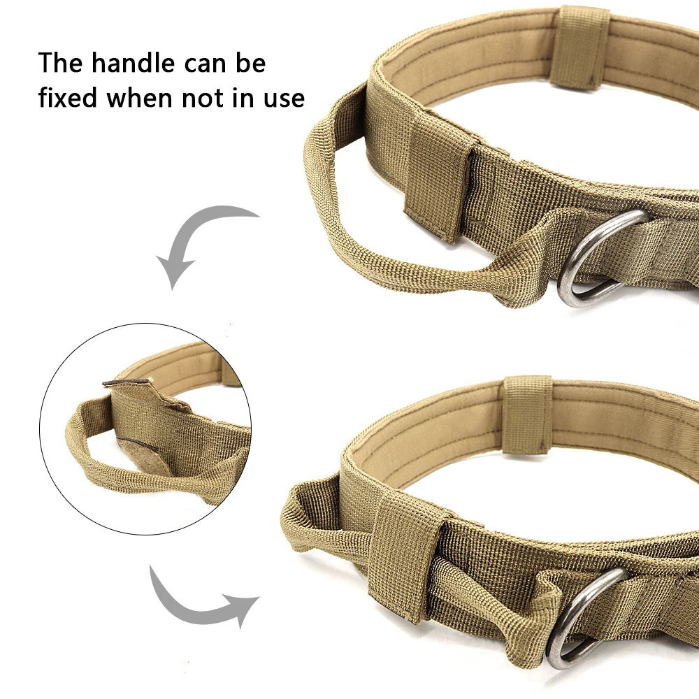 Military Tactical Dog Collar German Shepard Medium Large Dog Collars For Walking Training Duarable Dog Collar Control Handle