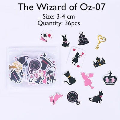 The Wizard of Oz Линия друзей мультфильм Сейлор Мун Скрапбукинг наклейки Набор Gudetama кошка милые корги цветок декор канцелярские наклейки журнал - Цвет: The Wizard of Oz