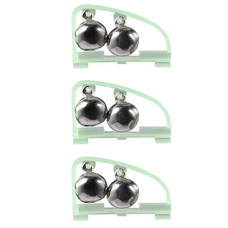 

3/1pcs Fluorescent Fishing Rod Pole Tip Clip Twin Bell Alarm Alert Ring Glow In The Dark Fish Tackle Pesca Iscas Accessory Tools