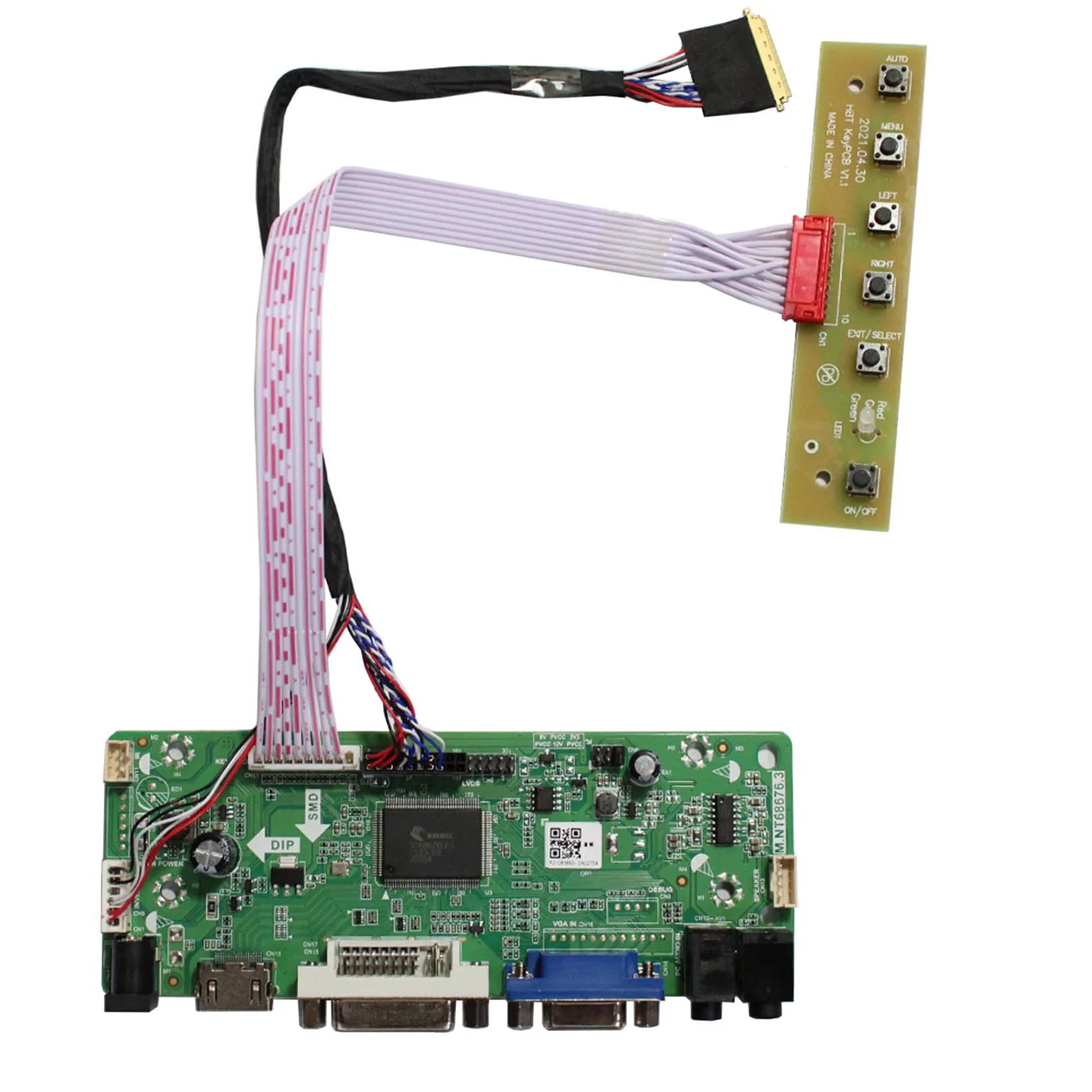 

HD-MI DVI VGA LCD Board For 10.1" 14" 15.6" 1366x768 WLED Backlight LVDS 40Pins LCD LP101WH1 LTN101AT03 LTN140AT02 BT156GW02